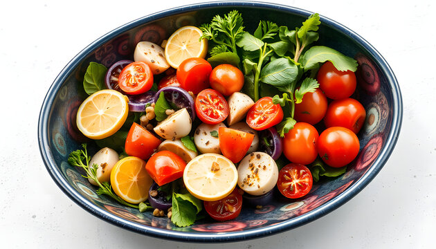 DASH flexitarian mediterranean diet to stop hypertension, low blood pressure, angled photoshot. White tone