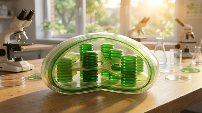 Green Petri Dish Shape with Stacks in Clear Case