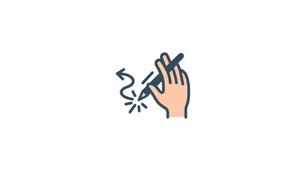 Obraz premium Hand Drawing with Stylus and Scribble Line Icon