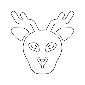 Linear Deer Head Icon