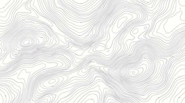 Topographic Map Contour Lines Pattern - Abstract Geography Background
