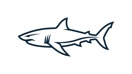 Fototapeta premium Stylized Shark Illustration - Vector Art