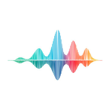 Colorful sound wave illustration