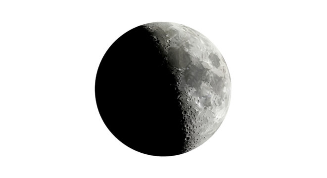 Minimal black silhouette icon, simple flat vector, bold black shape, no, no shading detailed view of the moon in first quarter phase on a, flat icon style