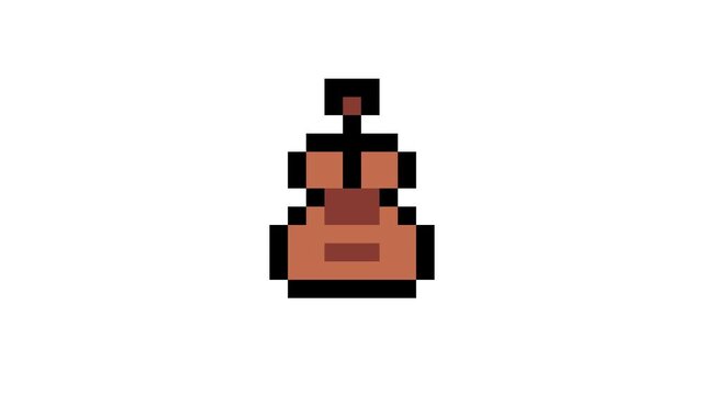 8-bit pixel art acoustic guitar. looped animation 4k 30fps