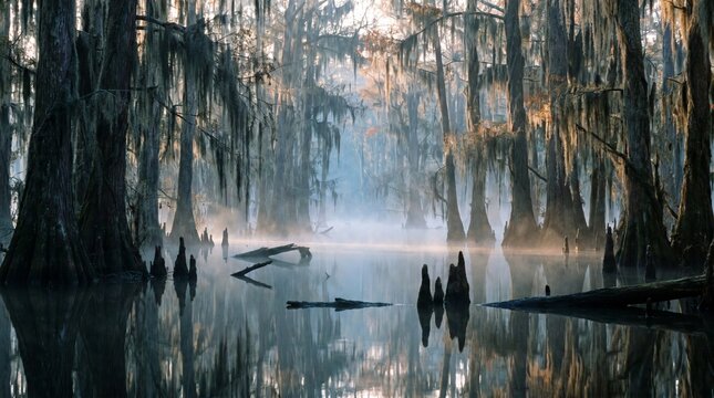 Misty Morning in the Cypress Swamp