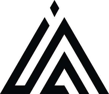 iac logo ia ac i a h letter logo design. Minimal monogram emblem, classic style. Alphabet vector logo design. Premium Business logo, White background. AI/EPS and PNG/JPEG.
