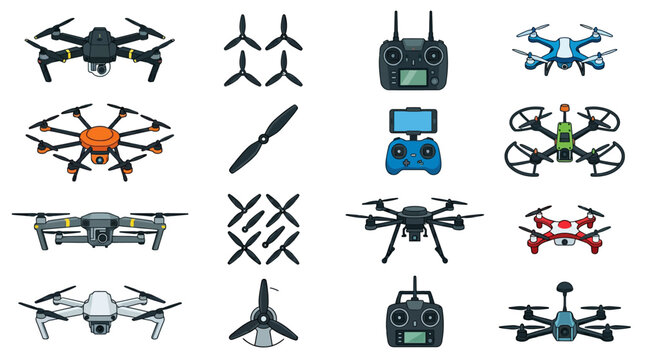 Drones and drone parts.