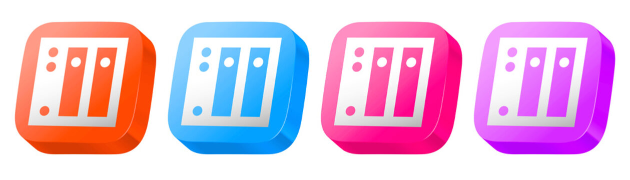 Gradient style 3D icons of nas on transparent background. Network connection and digital technology. Vibrant illustration. Vibrant colors and soft shadows.