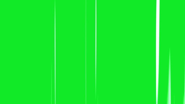 White comic light speed lines vertical moving, comic books lines smooth seamless animation high visualization 4k green screen background.
Anime comic book Action speed lines animation effects. 