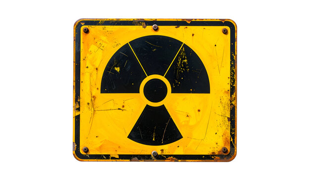 Radioactive Warning Sign Yellow Black Isolated