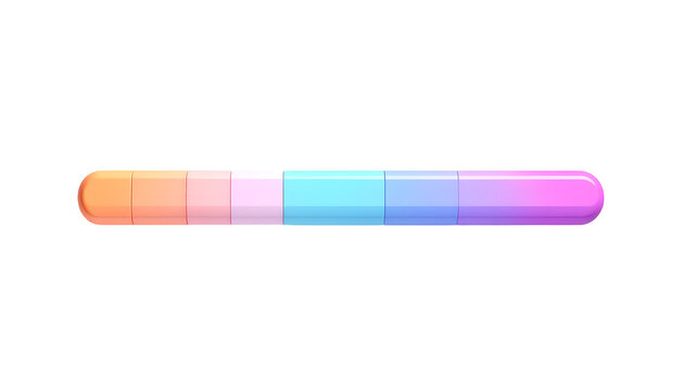 Rainbow Color Bar Isolated Gradient Progress Indicator Loading Bar Transparent Background
