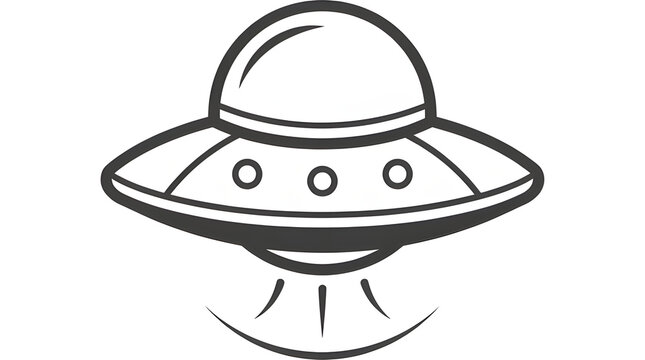 Minimalist UFO vector icon