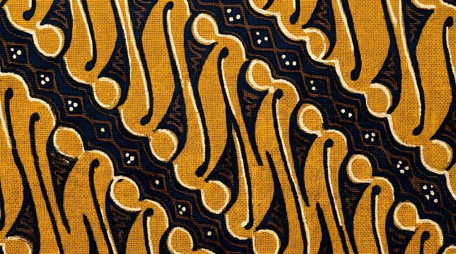 Traditional Parang Batik Pattern Inspired by the Rhythmic Flow of a Musical Instrument