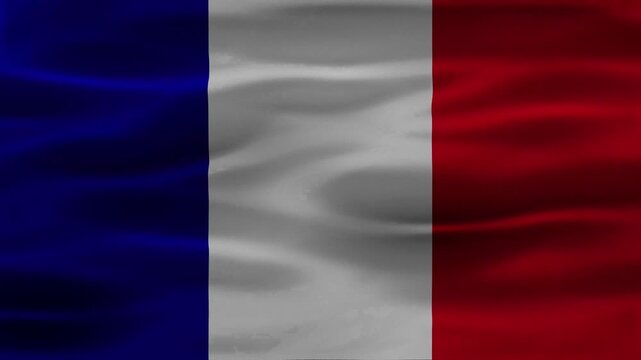 France Flag Waving Animation Background