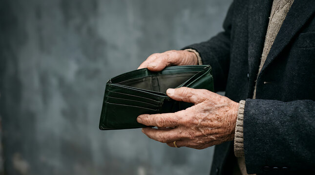 Empty Wallet in Old Hands