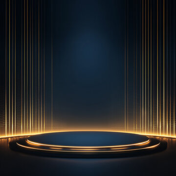 blue stage spotlight