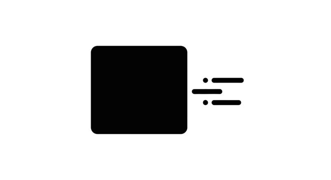 Black square with lines symbol.