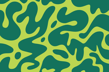 Obraz premium Wavy bold curved lines and squiggles ornament. brush strokes vector seamless pattern. colorful wallpaper. 