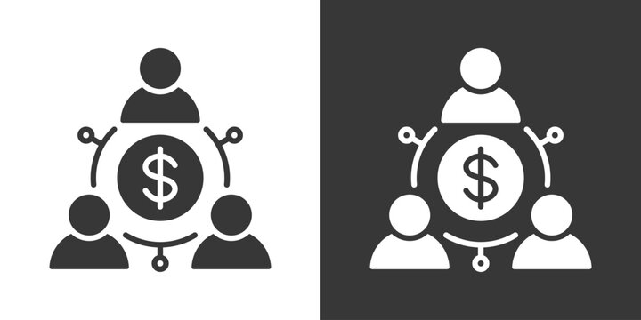 Consortium Icon Set Vector Collection Isolated In Black And White