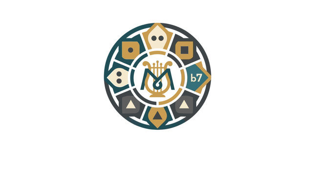 Colorful Circle Design With Logo.