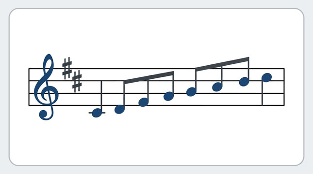 Music notes on a staff.