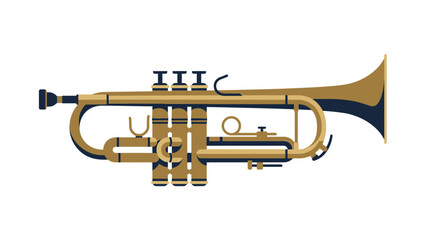 Fototapeta premium Brass Trumpet Musical Instrument Closeup.