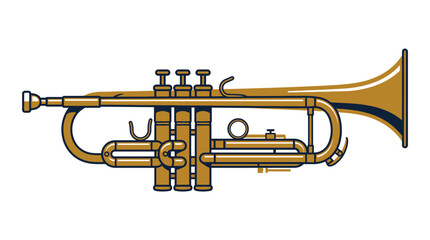 Fototapeta premium Brass Trumpet Musical Instrument Closeup.