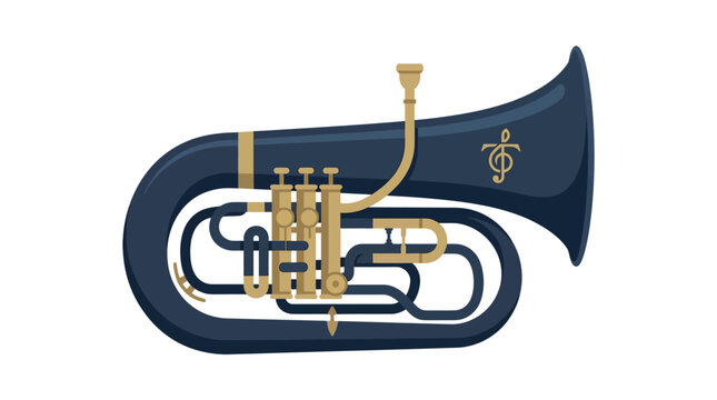 French horn musical instrument tuba brass.