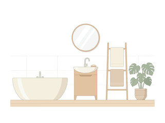 Fototapeta premium simple and minimalist bathtub inspiration