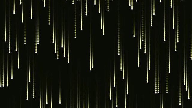 Abstract digital background with vertical glowing yellow lines on black space