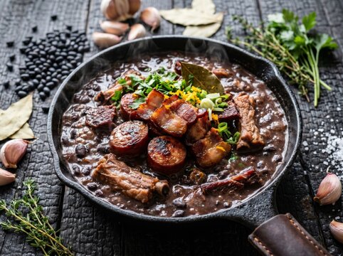 Feijoada deliciosa pronta para composi&ccedil;&atilde;o