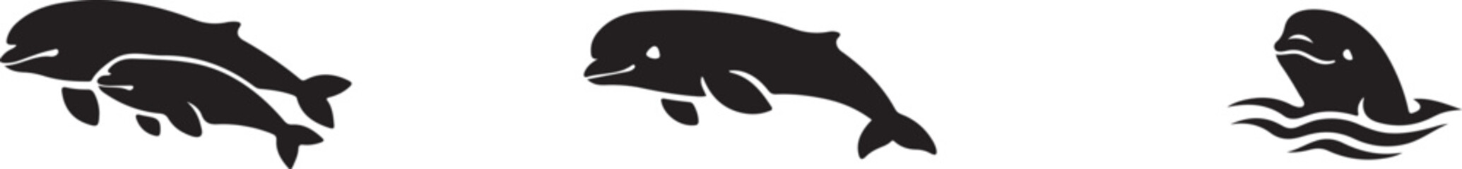 Orca icon, killer whale marine wildlife vector illustration design symbol. © MdJoynal
