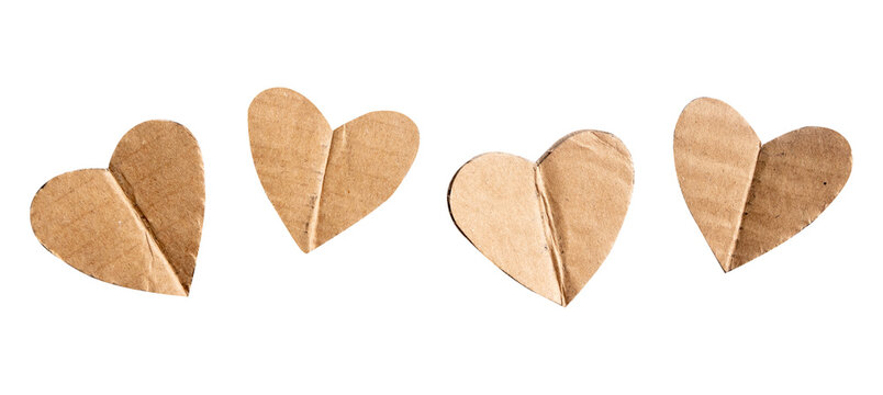 love paper cardboard isolated on white