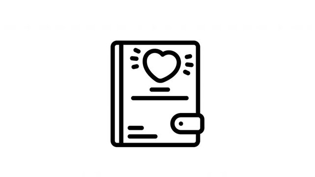 diary minimalist stroke animation