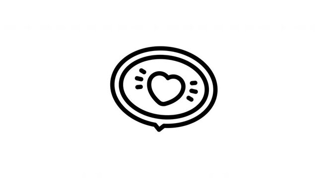 message minimalist stroke animation