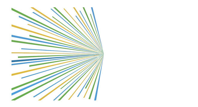 Colorful abstract lines radiating outward.