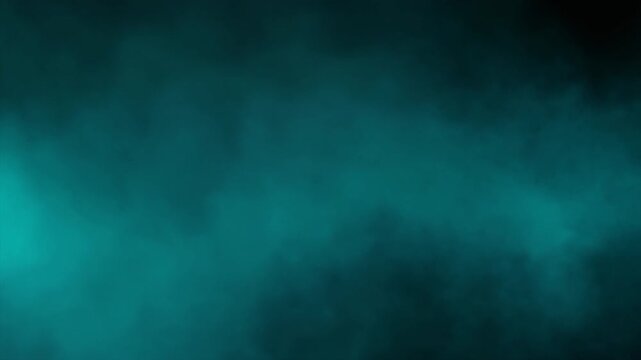 Deep void ambience with cold cyan mist expanding and contracting slowly in a soft atmospheric flow