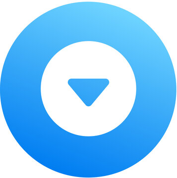 Sky blue caret dn dropdown caret down caret symbol gradient circle