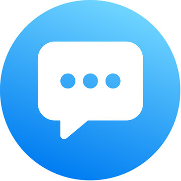 Blue gradient chatbox elps typing indicator chat typing icon circle