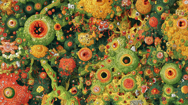 Abstract biological microscopic organic pattern