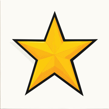 A single yellow five pointed star icon with black outline.