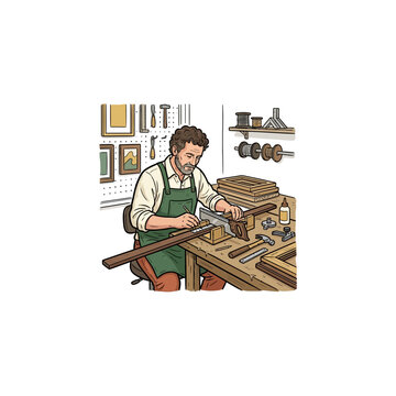 Frame maker sizing wooden strips