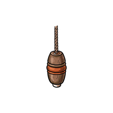 Light pull string bead illustration