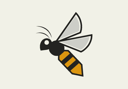 Right-cropped graphic illustration of a minimalist black and orange st