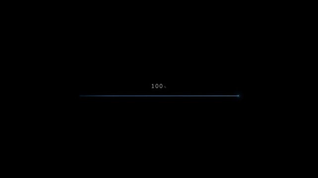 Ultra-Thin Glowing Blue Progress Line Minimalist Data UI Concept