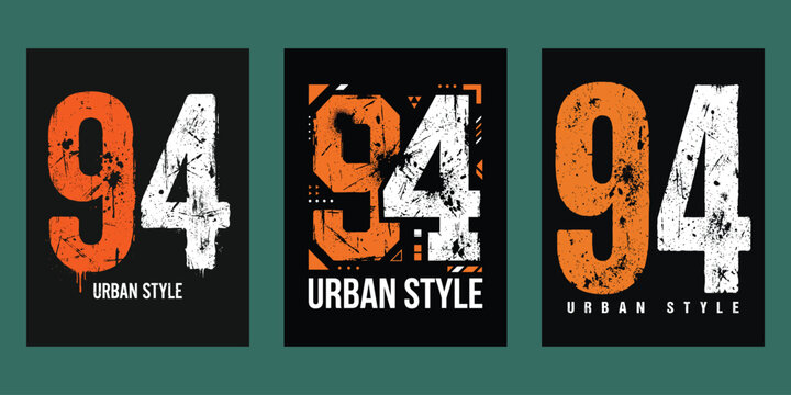 Urban style 94 graphic design variations