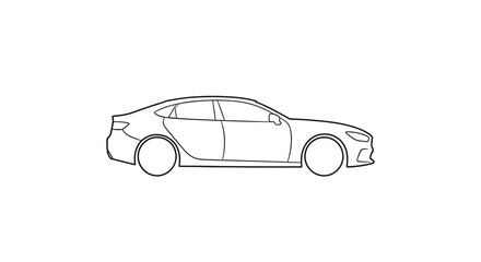 Obraz premium Clean vector illustration of a modern sedan car isolated on white