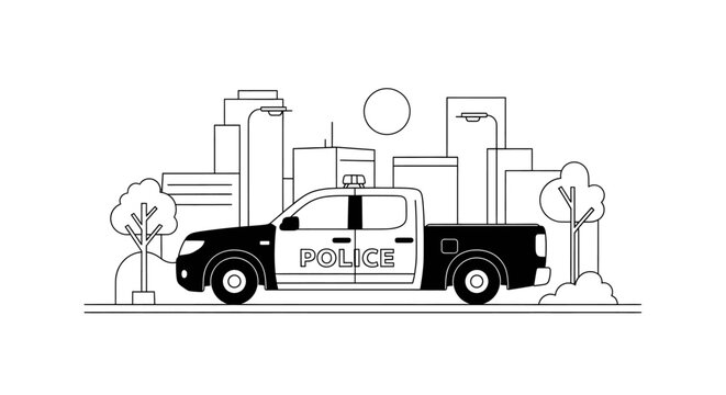 Police truck vehicle emergency response.