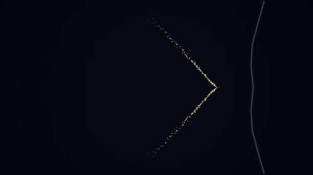 Abstract glowing tree branch outline with string lights radiating from center in a minimalist dark backdrop illustration
